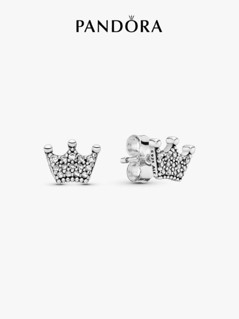 Pandora Crown Stud Earrings